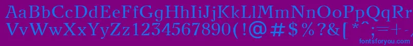 Newjournalctt Font – Blue Fonts on Purple Background