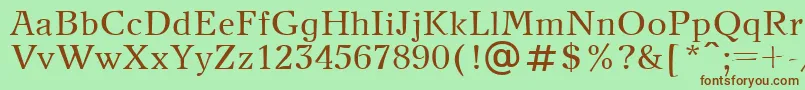 Newjournalctt Font – Brown Fonts on Green Background