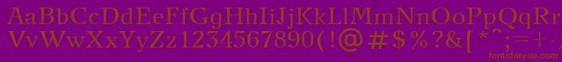 Newjournalctt Font – Brown Fonts on Purple Background