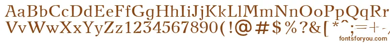 Шрифт Newjournalctt – коричневые шрифты на белом фоне