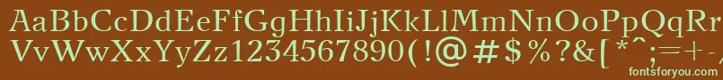 Newjournalctt Font – Green Fonts on Brown Background