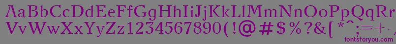 Шрифт Newjournalctt – фиолетовые шрифты на сером фоне