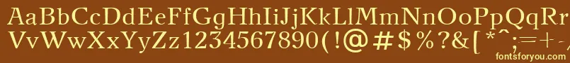 Newjournalctt Font – Yellow Fonts on Brown Background