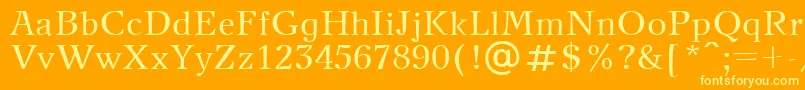 Newjournalctt Font – Yellow Fonts on Orange Background