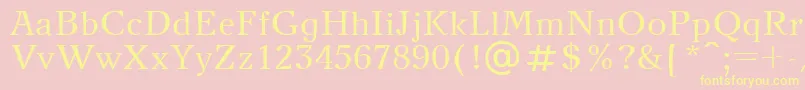 Newjournalctt Font – Yellow Fonts on Pink Background