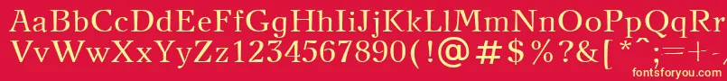 Newjournalctt Font – Yellow Fonts on Red Background