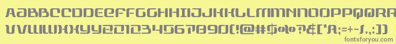 フォントrangepaladincond – 黄色の背景に灰色の文字