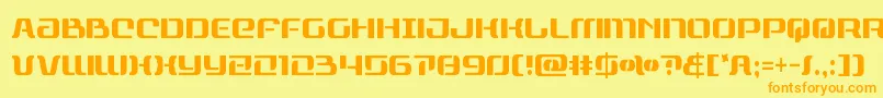 rangepaladincond Font – Orange Fonts on Yellow Background