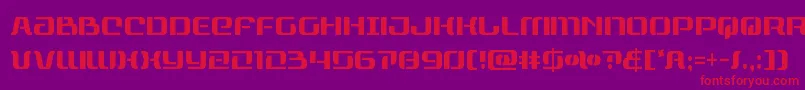 フォントrangepaladincond – 紫の背景に赤い文字