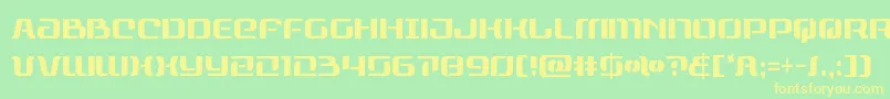 rangepaladincond Font – Yellow Fonts on Green Background