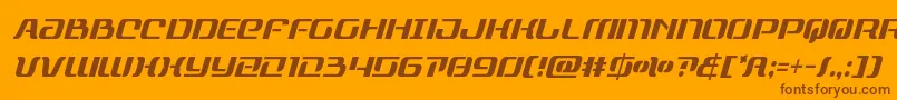 Шрифт rangepaladincondital – коричневые шрифты на оранжевом фоне