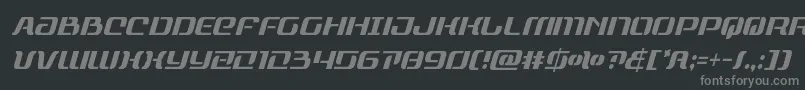 rangepaladincondital-fontti – harmaat kirjasimet mustalla taustalla