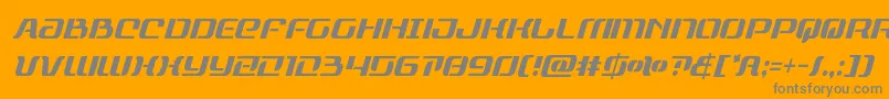 rangepaladincondital-fontti – harmaat kirjasimet oranssilla taustalla