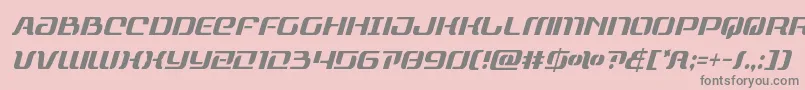 フォントrangepaladincondital – ピンクの背景に灰色の文字