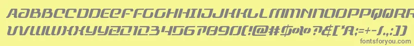 フォントrangepaladincondital – 黄色の背景に灰色の文字