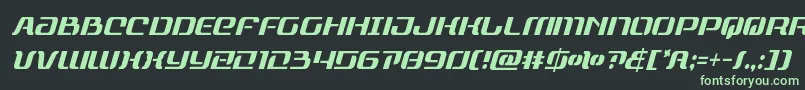 rangepaladincondital-fontti – vihreät fontit mustalla taustalla