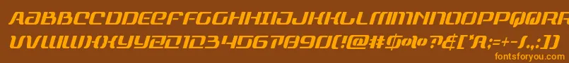 rangepaladincondital Font – Orange Fonts on Brown Background