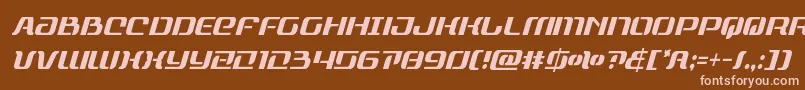 Шрифт rangepaladincondital – розовые шрифты на коричневом фоне