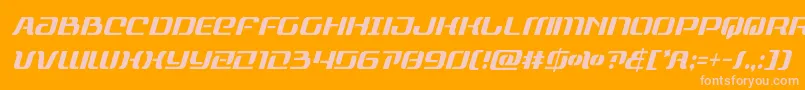 rangepaladincondital-fontti – vaaleanpunaiset fontit oranssilla taustalla