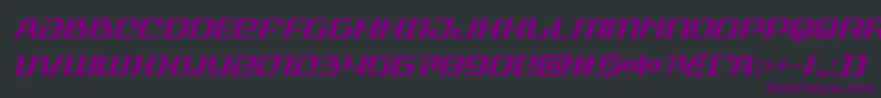 Шрифт rangepaladincondital – фиолетовые шрифты на чёрном фоне