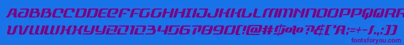 rangepaladincondital Font – Purple Fonts on Blue Background