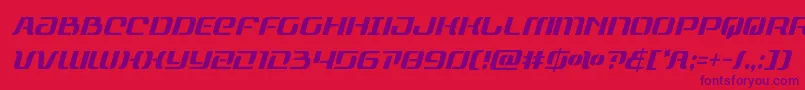 rangepaladincondital-Schriftart – Violette Schriften auf rotem Hintergrund
