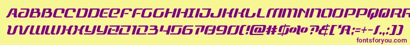rangepaladincondital-fontti – violetit fontit keltaisella taustalla