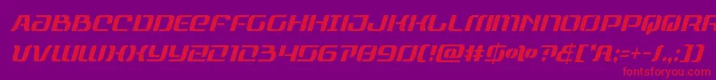 rangepaladincondital-Schriftart – Rote Schriften auf violettem Hintergrund