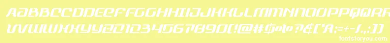 フォントrangepaladincondital – 黄色い背景に白い文字