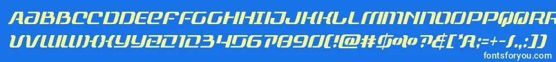 Шрифт rangepaladincondital – жёлтые шрифты на синем фоне