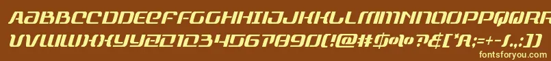 rangepaladincondital-fontti – keltaiset fontit ruskealla taustalla