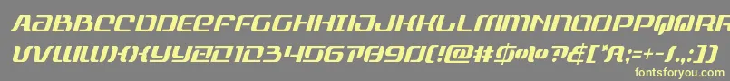 フォントrangepaladincondital – 黄色のフォント、灰色の背景
