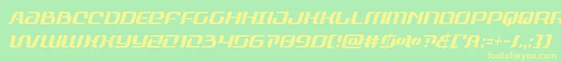 rangepaladincondital-fontti – keltaiset fontit vihreällä taustalla