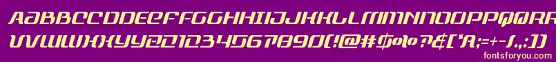 rangepaladincondital-fontti – keltaiset fontit violetilla taustalla