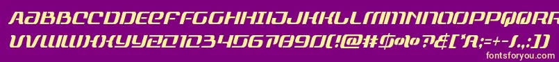 rangepaladincondital Font – Yellow Fonts on Purple Background