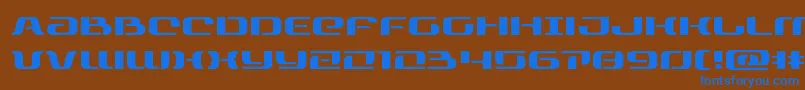 rangepaladinexpand Font – Blue Fonts on Brown Background