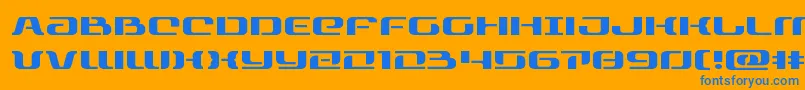 rangepaladinexpand Font – Blue Fonts on Orange Background