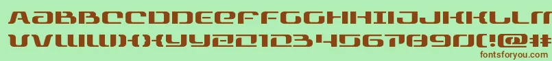 rangepaladinexpand Font – Brown Fonts on Green Background