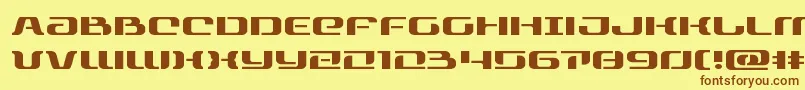 rangepaladinexpand Font – Brown Fonts on Yellow Background