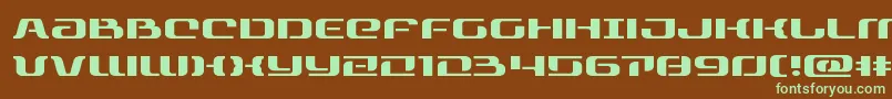rangepaladinexpand Font – Green Fonts on Brown Background