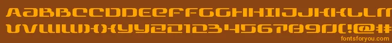 rangepaladinexpand Font – Orange Fonts on Brown Background