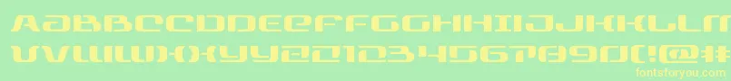 rangepaladinexpand Font – Yellow Fonts on Green Background