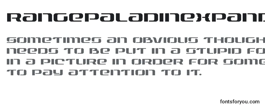 Rangepaladinexpand Font