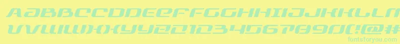 rangepaladinexpandital Font – Green Fonts on Yellow Background