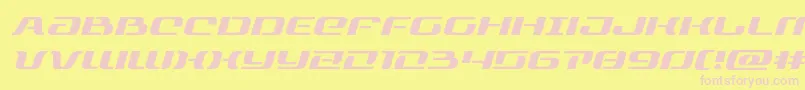 rangepaladinexpandital Font – Pink Fonts on Yellow Background