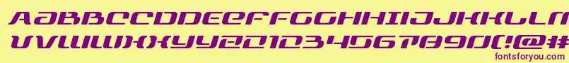 rangepaladinexpandital Font – Purple Fonts on Yellow Background