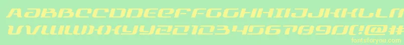 rangepaladinexpandital Font – Yellow Fonts on Green Background