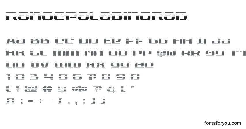 Шрифт Rangepaladingrad – алфавит, цифры, специальные символы
