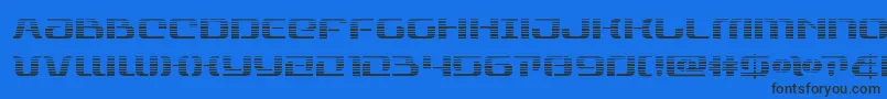 rangepaladingrad-Schriftart – Schwarze Schriften auf blauem Hintergrund