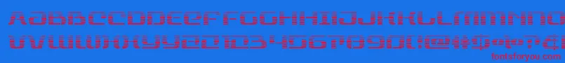 フォントrangepaladingrad – 赤い文字の青い背景
